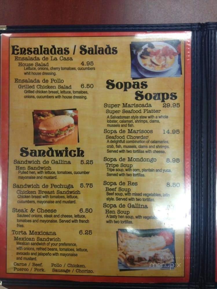 Tipicos El Encanto - Gaithersburg, MD menu_pic