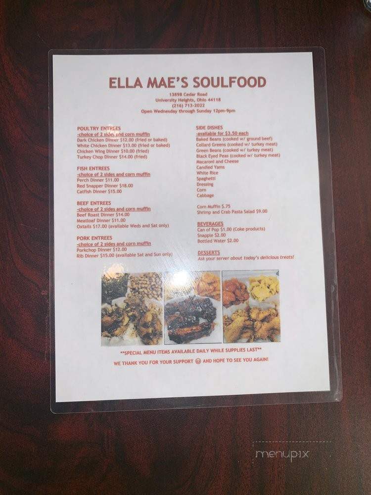 Ella Mae's Soulfood - University Heights, OH