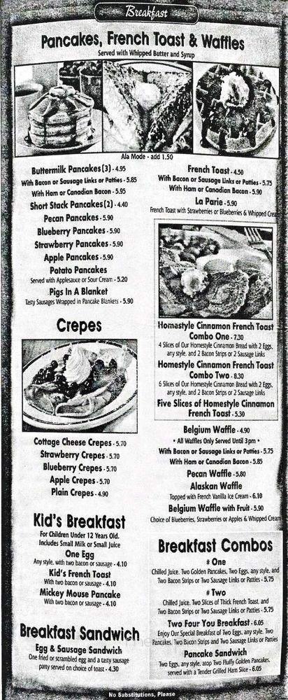 Park City Family Restaurant - Janesville, WI menu_pic