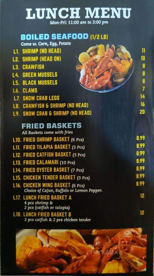 Crazy Crab Seafood - Southfield, MI menu_pic