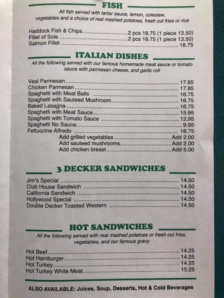 Jim's Restaurant - Arnprior, ON menu_pic