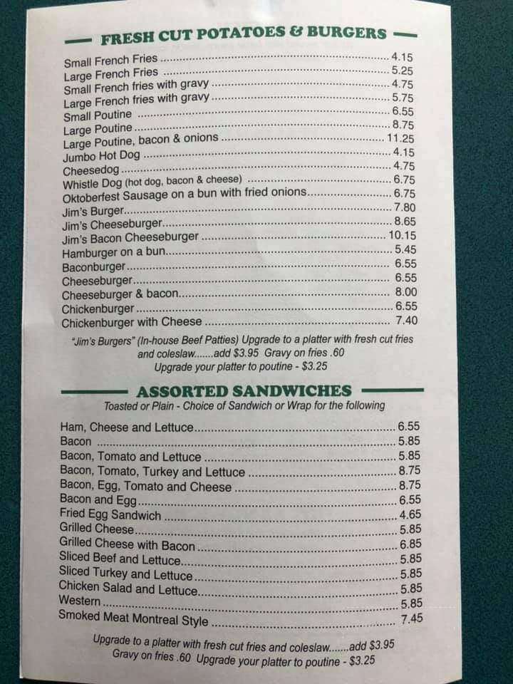 Jim's Restaurant - Arnprior, ON menu_pic