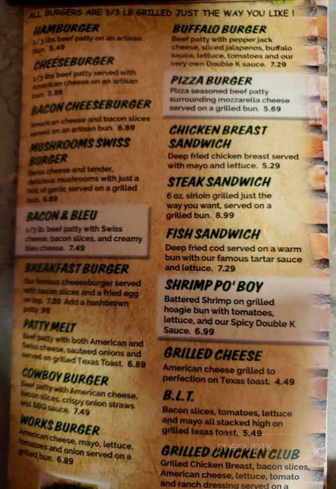 Double K's Good Time Bar & GRL - Boscobel, WI menu_pic
