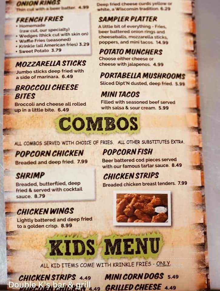 Double K's Good Time Bar & GRL - Boscobel, WI menu_pic
