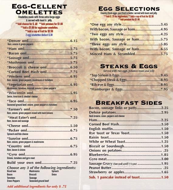 Sunrise Family Restaurant - Stoughton, WI menu_pic