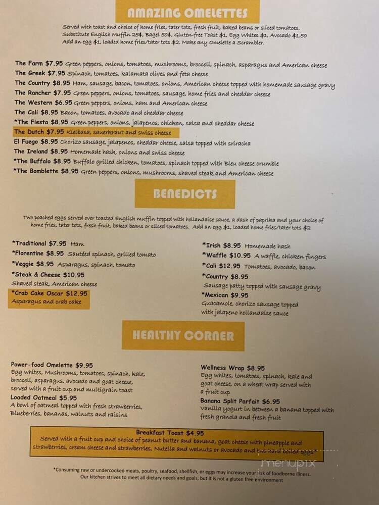 The Broken Yolk Grill - Pelham, NH menu_pic