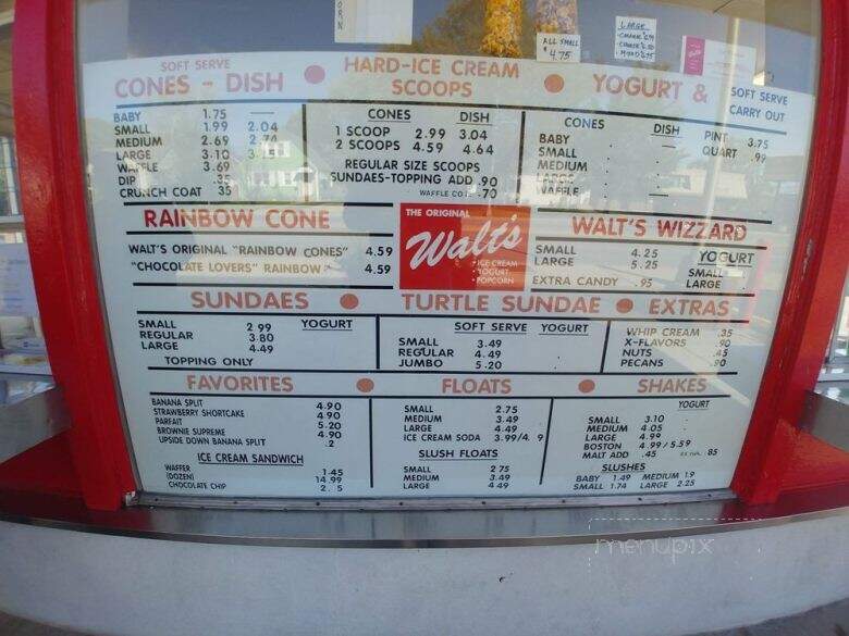 Walts Ice Cream - Joliet, IL menu_pic
