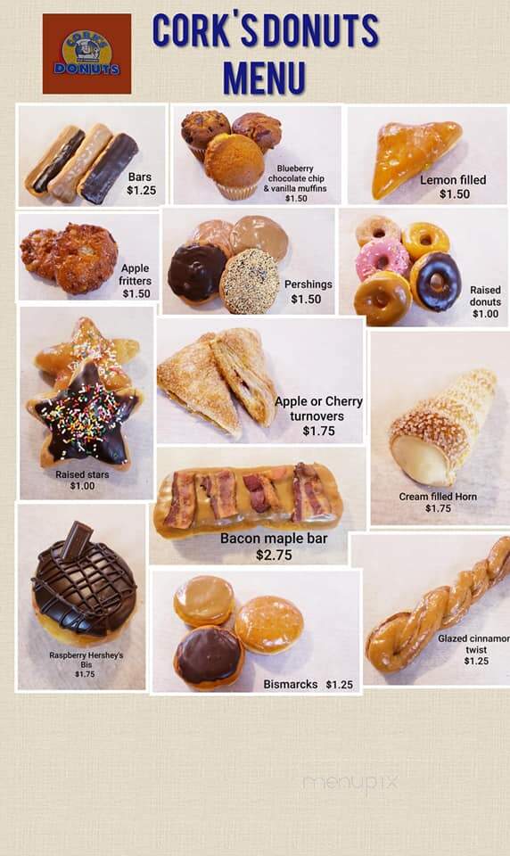 Cork's Old Fashioned Donuts - Albany, OR menu_pic