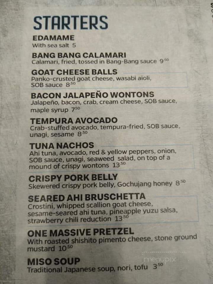 SOB - Peru, IL menu_pic