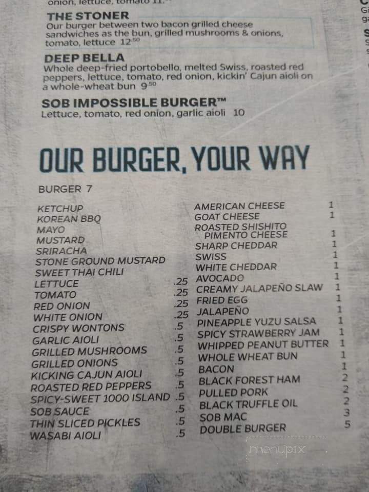 SOB - Peru, IL menu_pic