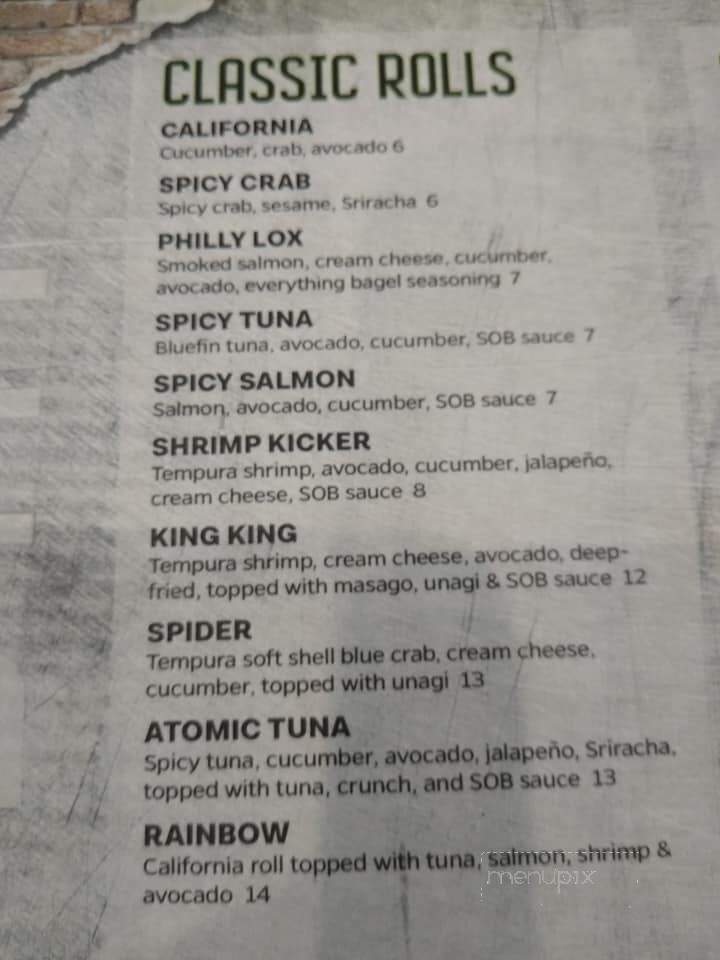 SOB - Peru, IL menu_pic