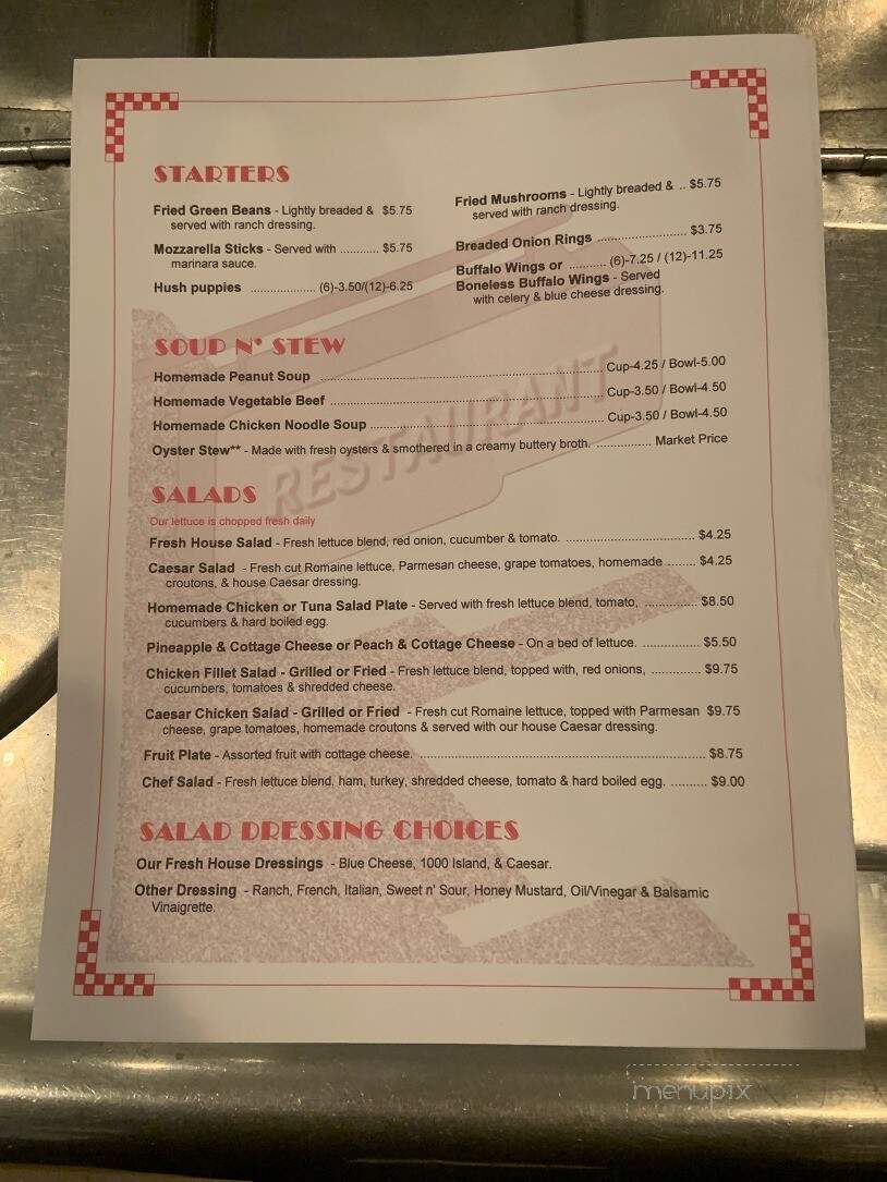 Southern Kitchen - New Market, VA menu_pic