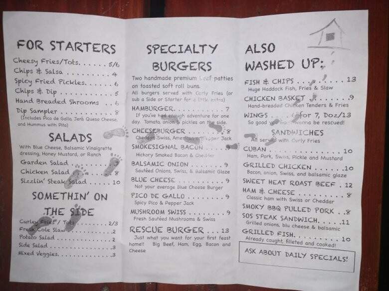 Castaway's Pub - Kimberling City, MO menu_pic