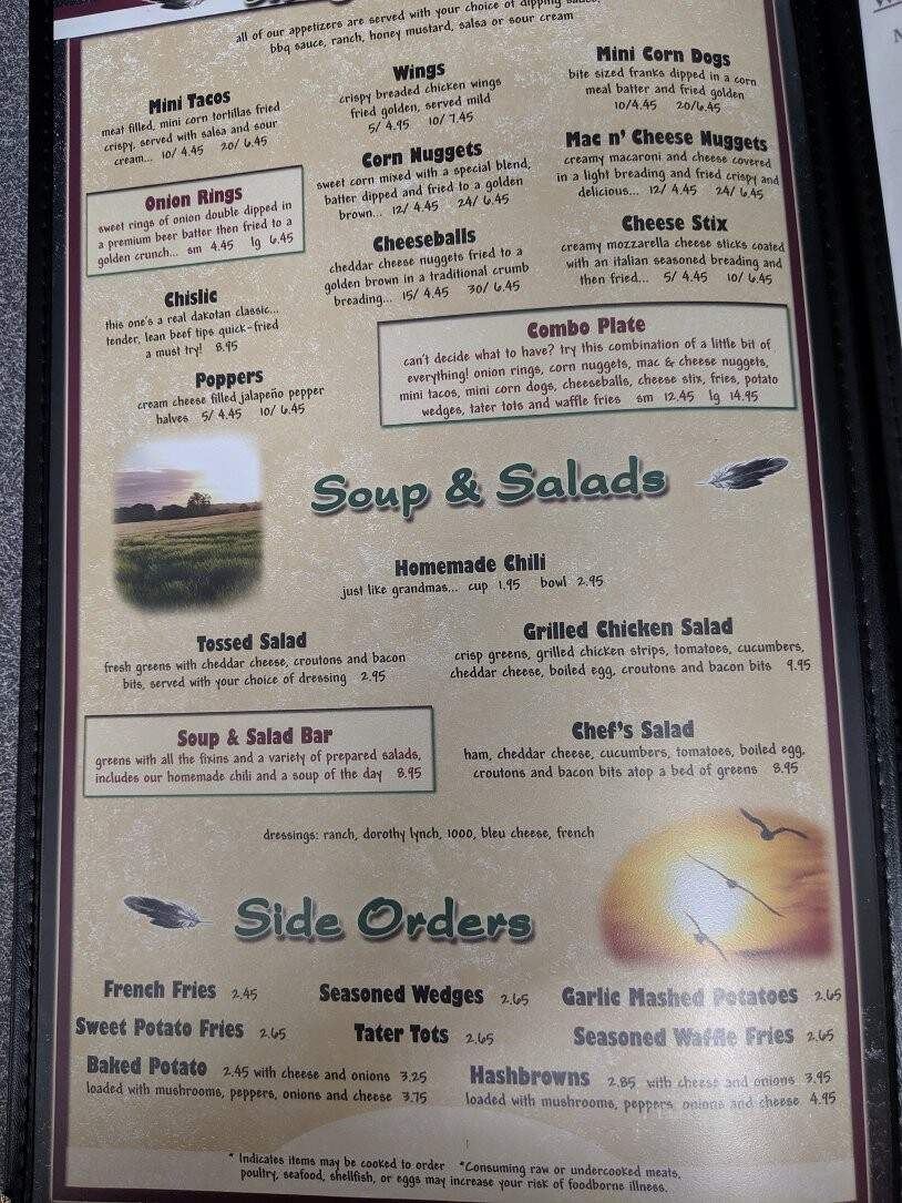 Feathers Nest - Ward, SD menu_pic