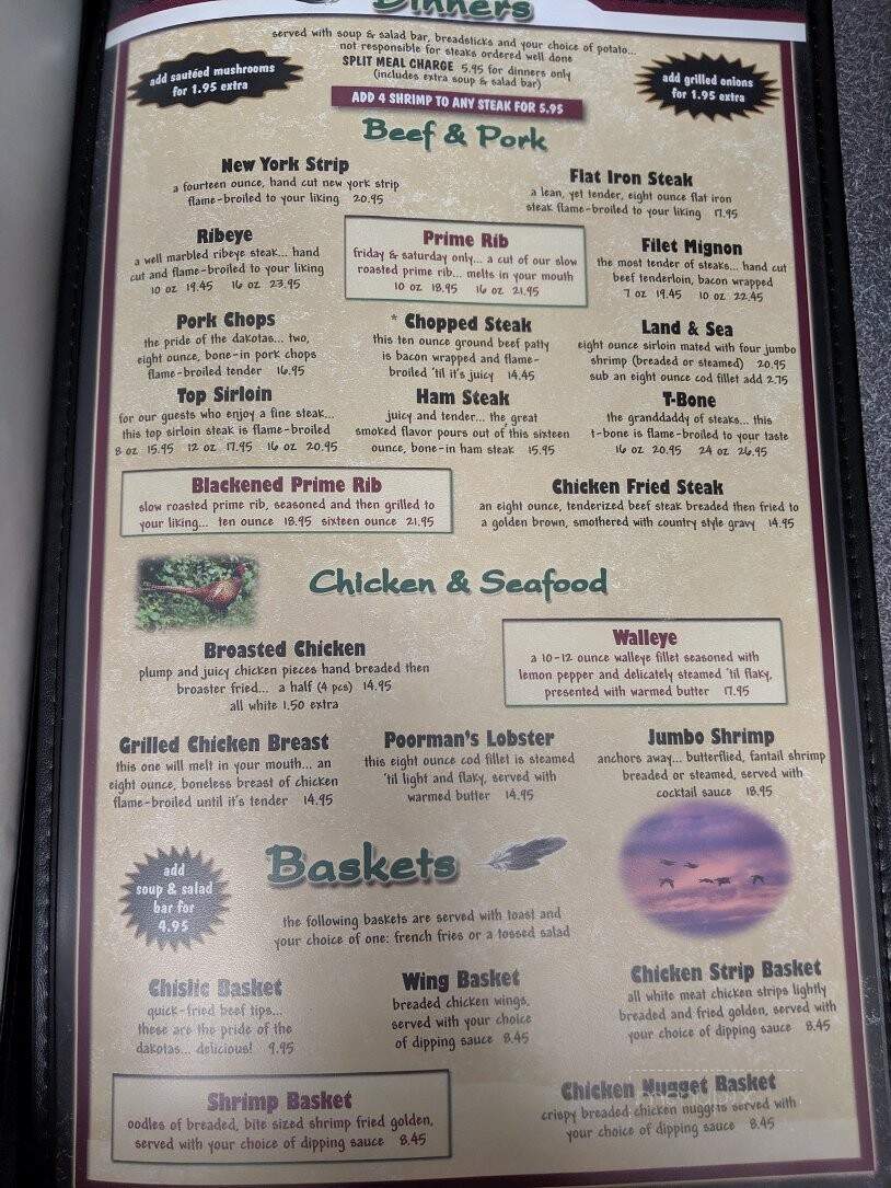 Feathers Nest - Ward, SD menu_pic