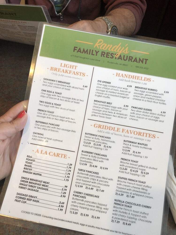 Randy's Family Restaurants - Denton Township, MI menu_pic
