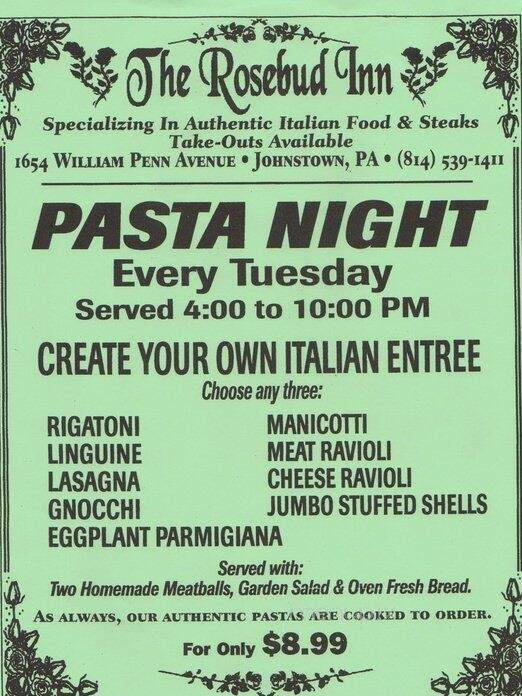 Rose Bud Inn - Johnstown, PA menu_pic
