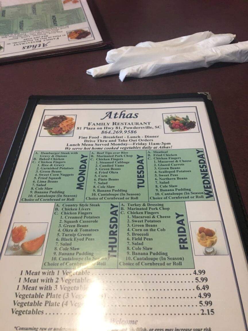 Athas Family Restaurant - Piedmont, SC