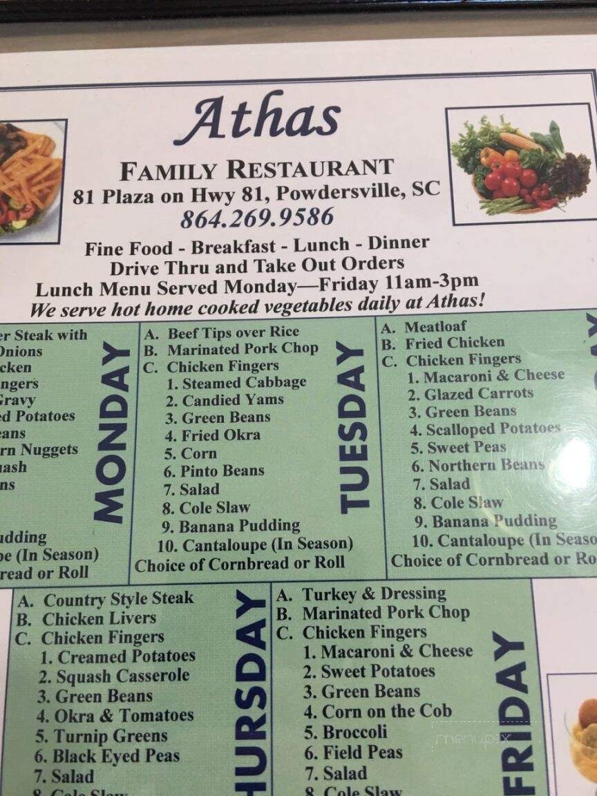 Athas Family Restaurant - Piedmont, SC
