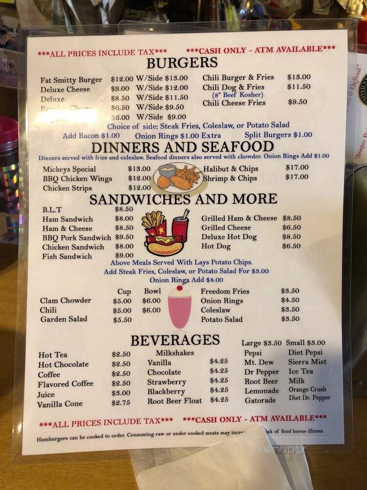 Fat Smitty's - Port Townsend, WA menu_pic