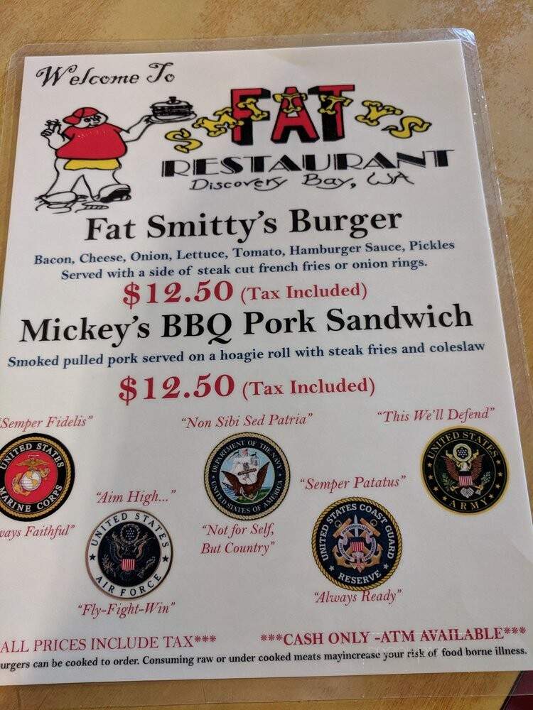 Fat Smitty's - Port Townsend, WA menu_pic