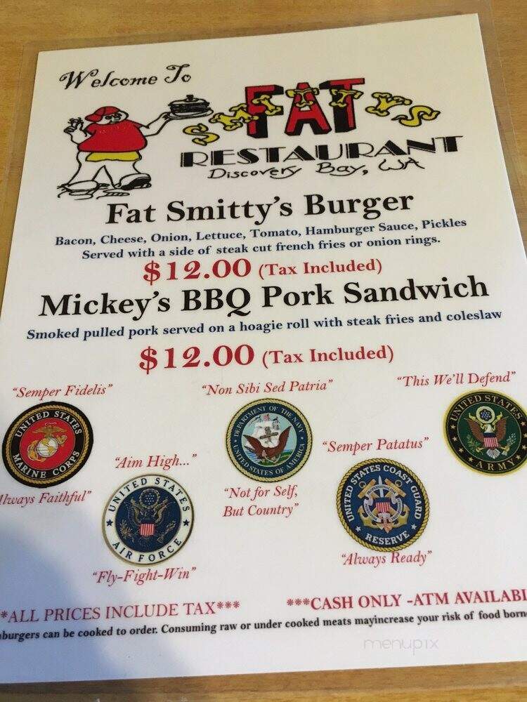 Fat Smitty's - Port Townsend, WA menu_pic