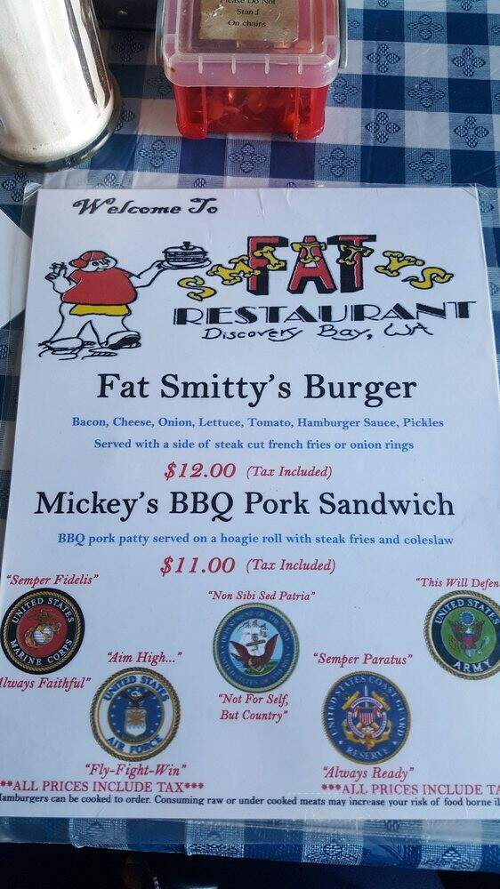 Fat Smitty's - Port Townsend, WA menu_pic