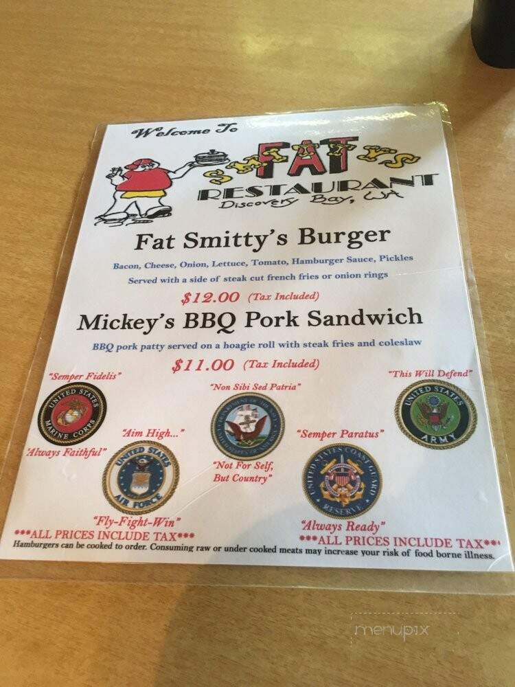 Fat Smitty's - Port Townsend, WA menu_pic
