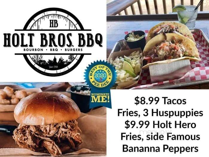 Holt Bros BBQ - Florence, SC menu_pic