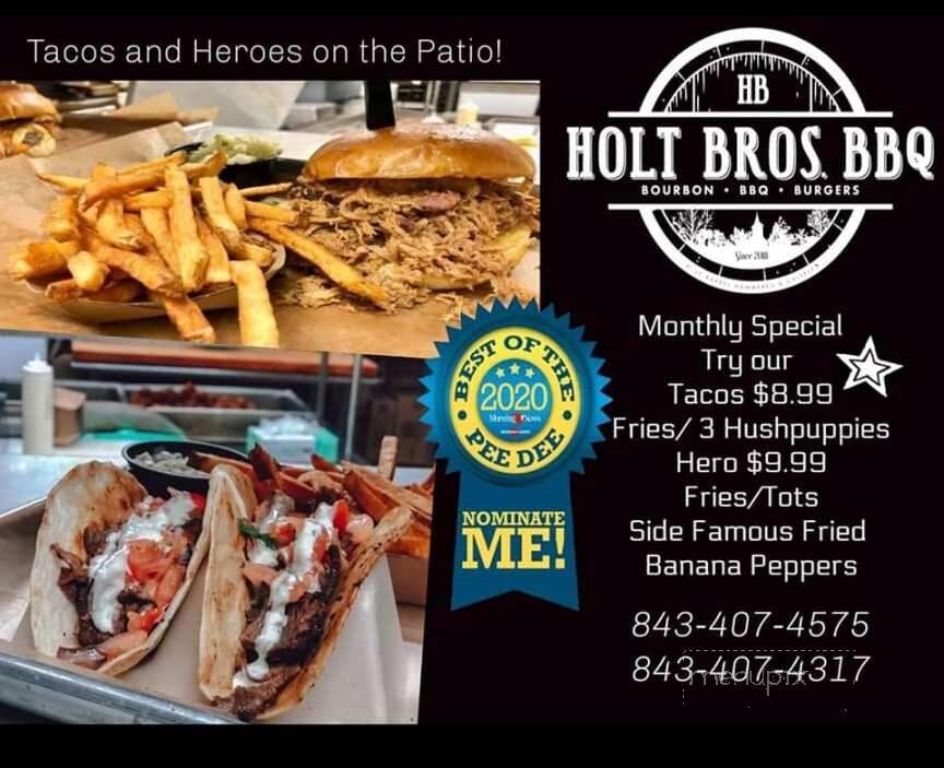 Holt Bros BBQ - Florence, SC menu_pic