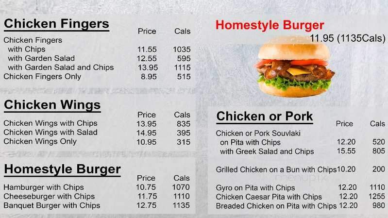 Captain George's Fish & Chips - Brighton, ON menu_pic