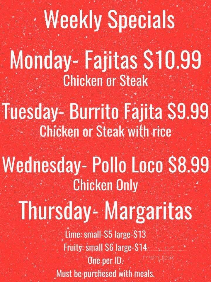 Tucan Mexican Restaurant - Pensacola, FL menu_pic
