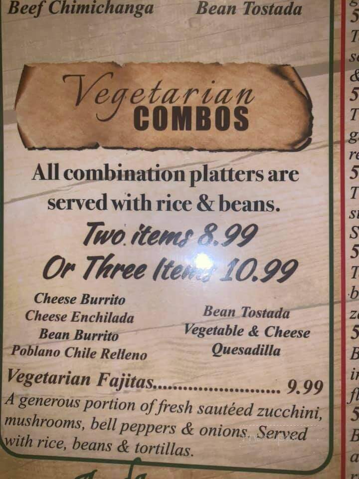 Casa Fiesta - Fremont, OH menu_pic