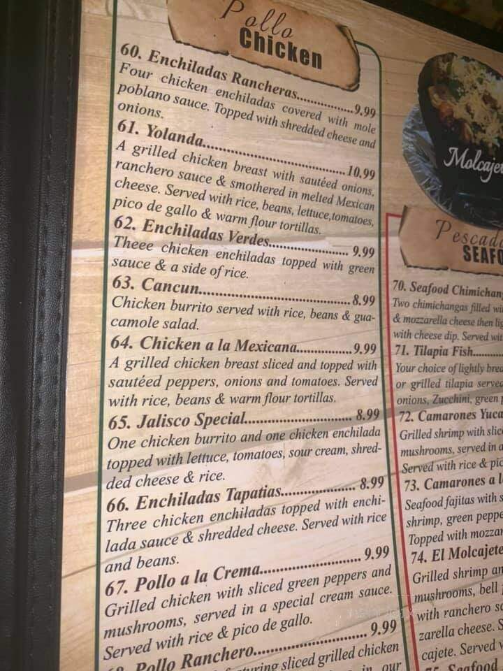 Casa Fiesta - Fremont, OH menu_pic
