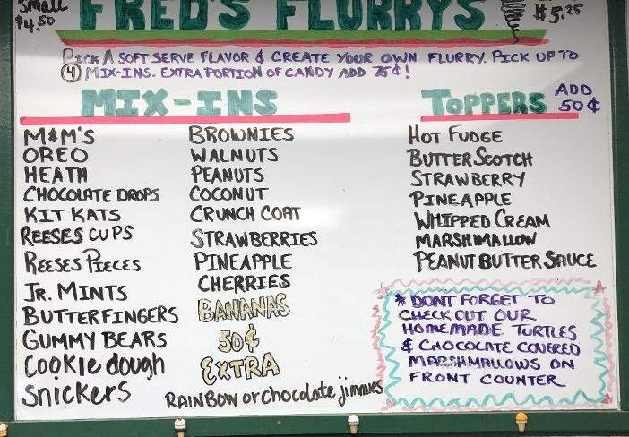 Frozen Freddies - Quincy, MA menu_pic