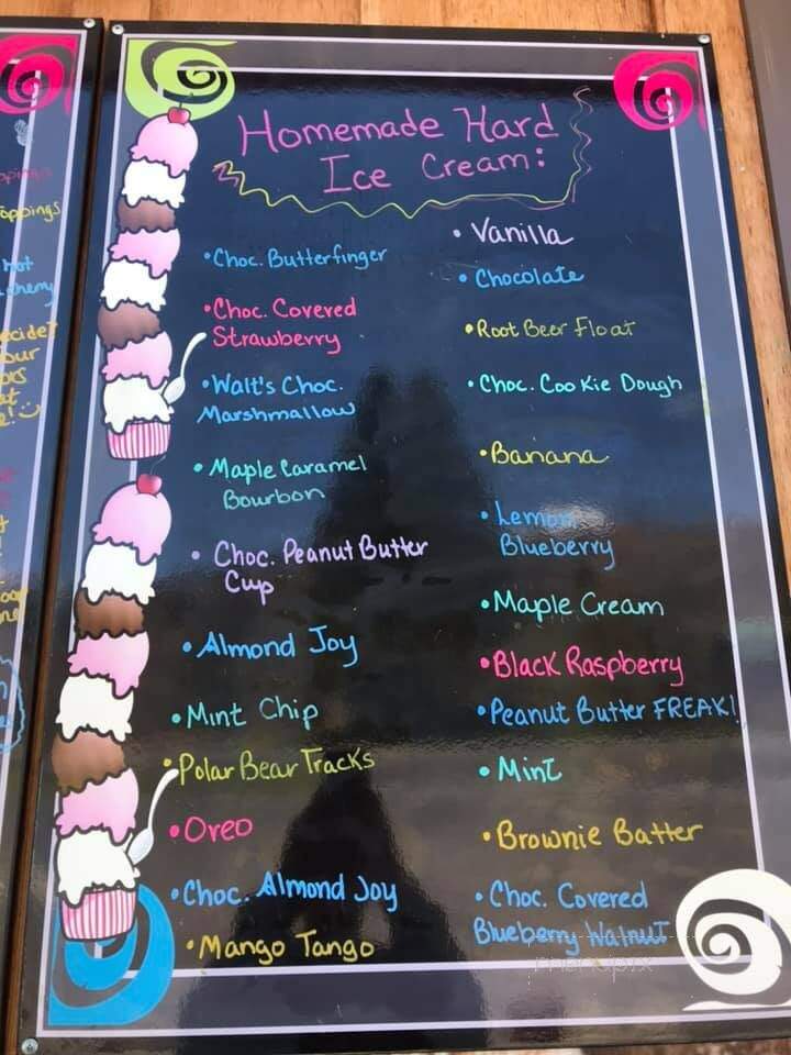 Polar Bear Homemade Ice Cream & More - Oneonta, NY menu_pic