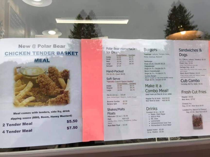 Polar Bear Homemade Ice Cream & More - Oneonta, NY menu_pic
