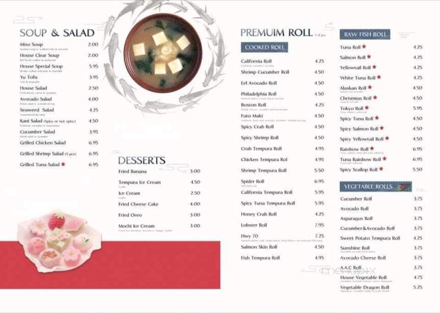 Saki - McMinnville, TN menu_pic