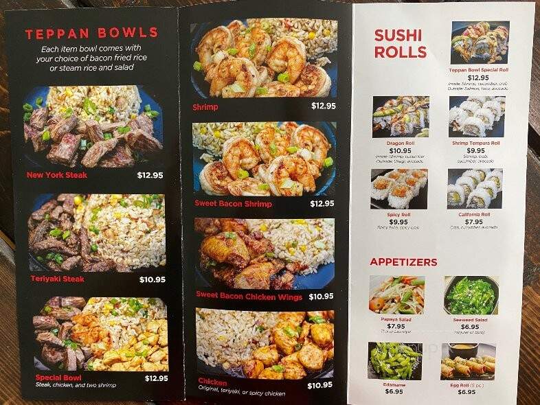 Teppan Bowl - Clovis, CA menu_pic