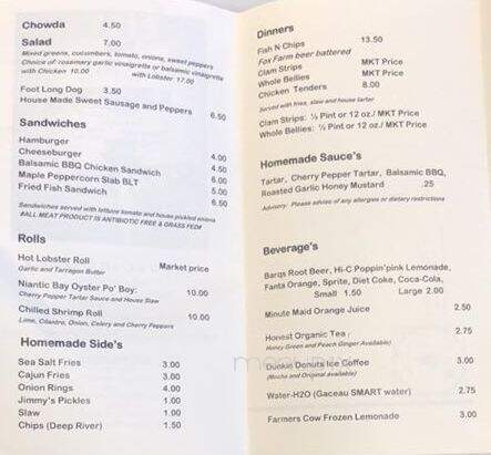 Tony D's Craft Creamery - Niantic, CT menu_pic