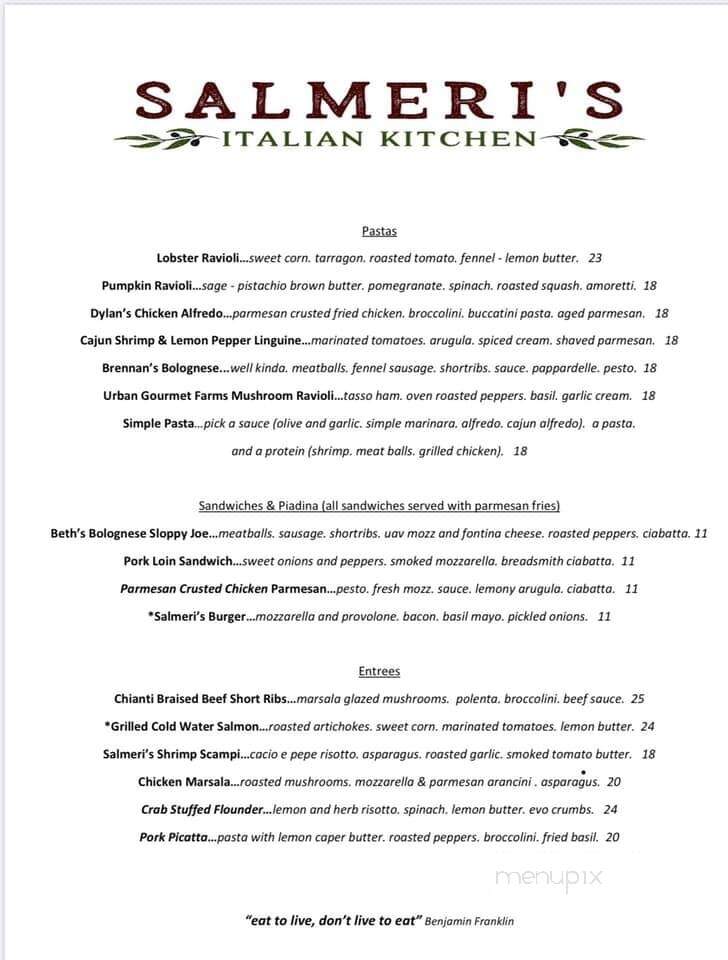 Salmeri's Italian Kitchen - Fort Mill, SC menu_pic