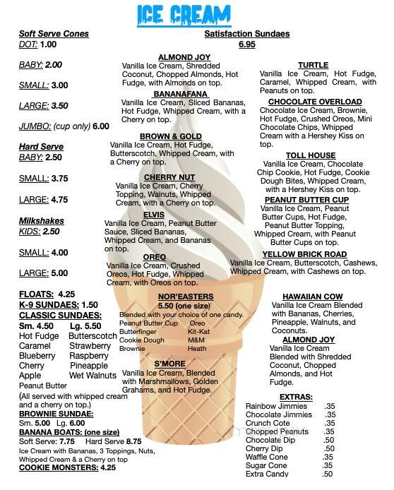 Pleasant River Drive Inn - Columbia, ME menu_pic