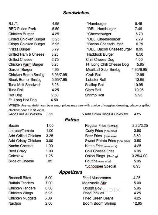 Pleasant River Drive Inn - Columbia, ME menu_pic