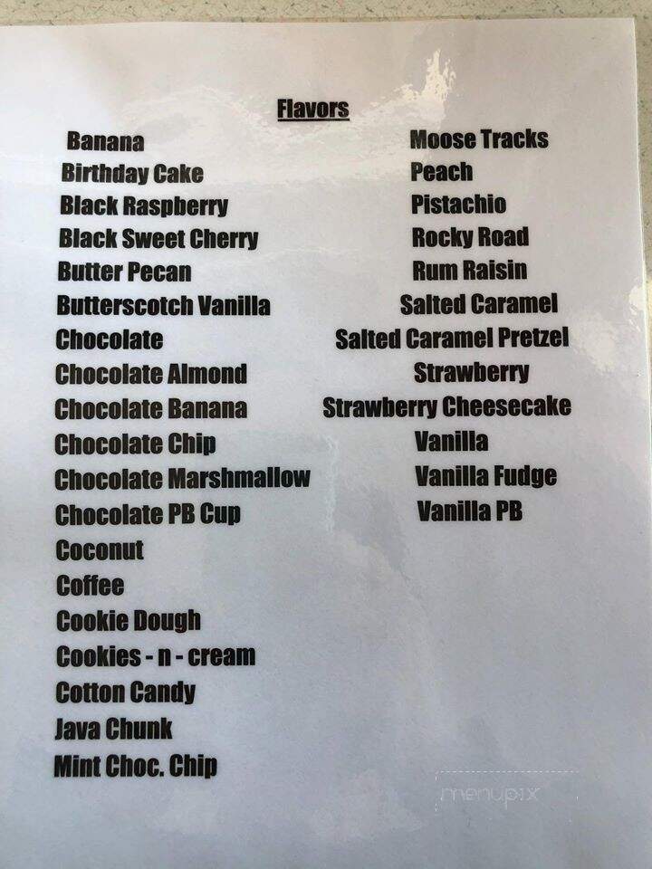 Fleck's Ice Cream - Villas, NJ menu_pic