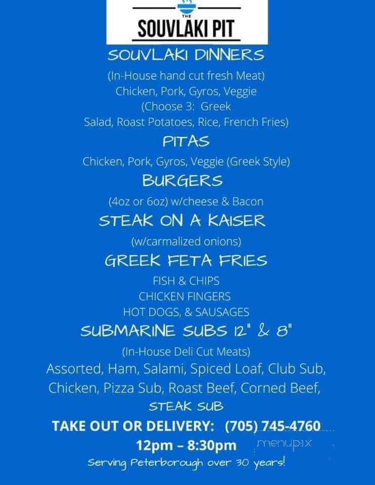 Souvlaki Pit aka Ace Submarine - Peterborough, ON menu_pic