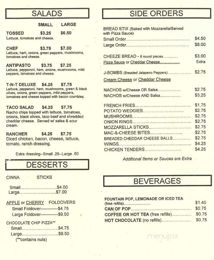 Tnt Pizza - Sycamore, OH menu_pic