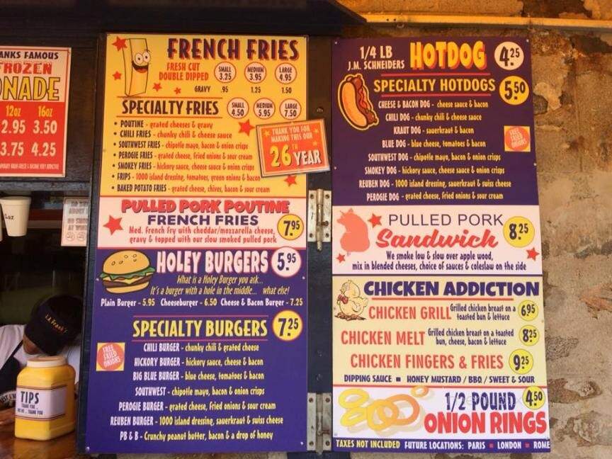 LA Franks - Cambridge, ON menu_pic