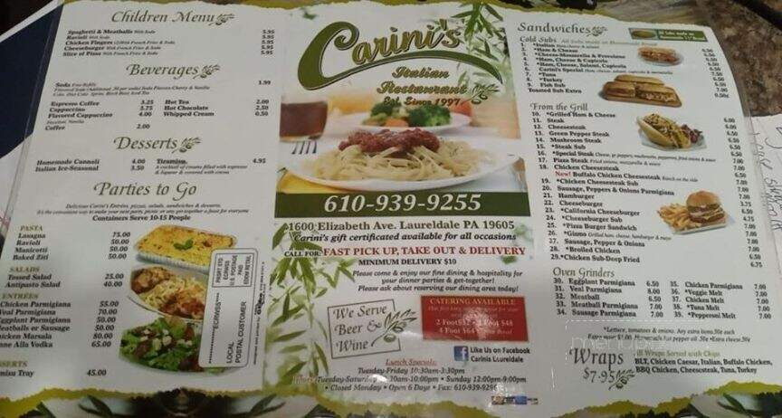 Carini's Italian Restaurant - Reading, PA