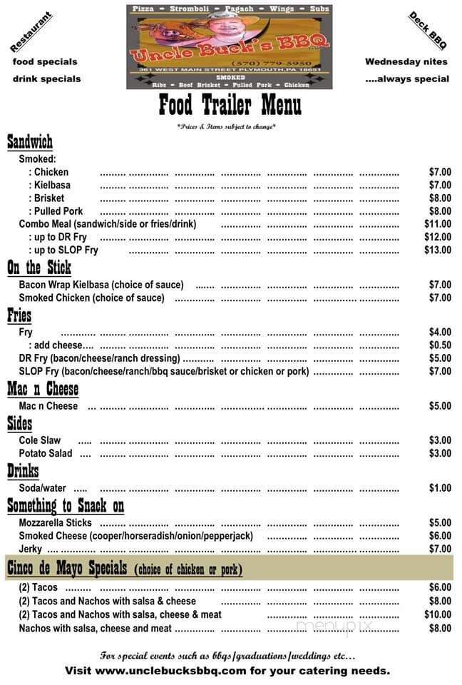 Honey Hole Winery - Drums, PA menu_pic