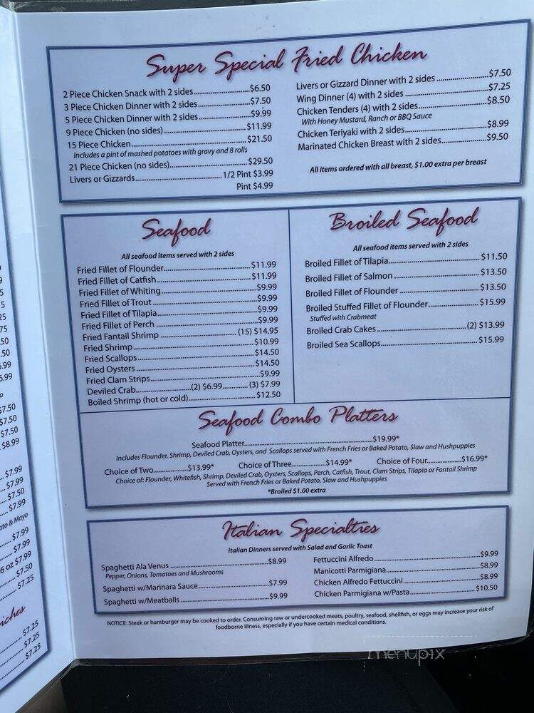 Pete's Family Restaurant - Carthage, NC menu_pic